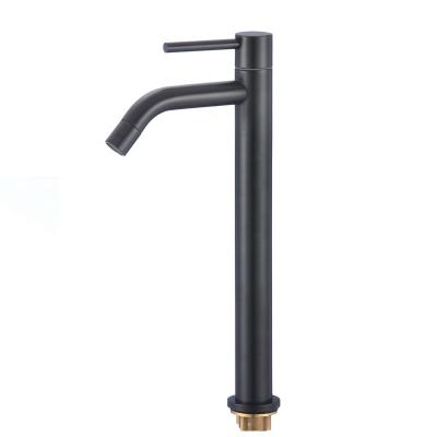 China Sense Faucets Factory Brass Cold Faucet Bathroom Sink Faucet (V13_black) for sale