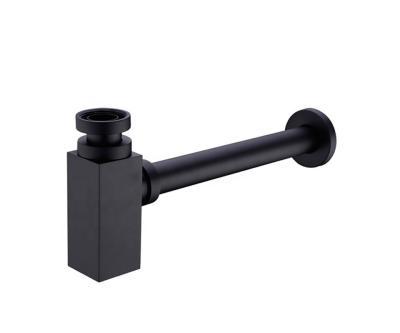 China Modern Brass Faucet Trims Sink Basin Accessories Bathroom P-trap (Y25-s Black) for sale