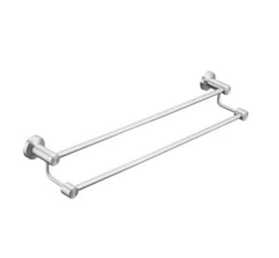 China Full Set SUS 304 Modern Stainless Steel Bathroom Double Towel Rack for sale