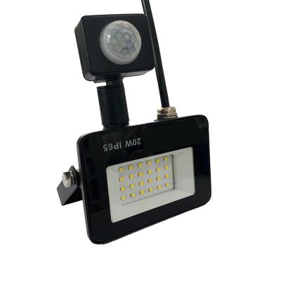 China Outdoor floodlight with sensor 20W 220-240V 90%real power factor0.9 outdoor waterproof fixtures IP44 factory direct sale for sale