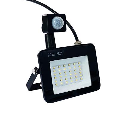 China Outdoor floodlight with sensor 30W 220-240V 90%real power factor0.9 outdoor waterproof fixtures IP44 factory direct sale for sale