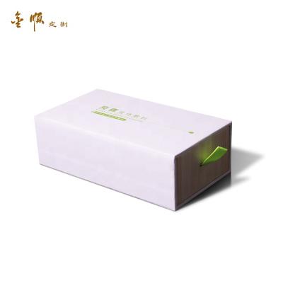 China Recyclable Hot Sales Custom Logo Printed Luxury Cosmetic White Drawer Box For Skin Care Packaging for sale