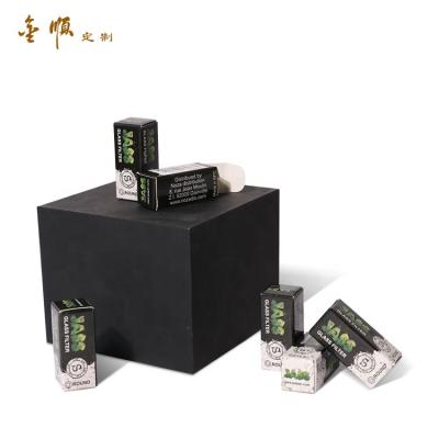 China Mini New Recyclable Cosmetic Packaging Coated Essential Oil Glass Bottle Black Customized Art Paper Gift Box for sale