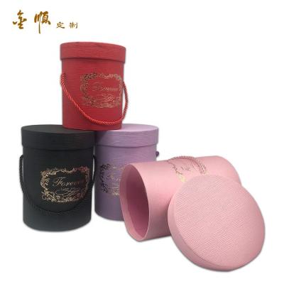 China Wholesale Biodegradable Luxury Paper Tube Boxes Packing Round Flower Box For Preserved Roses for sale