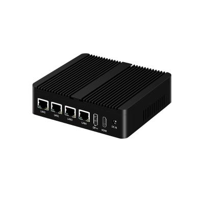 China Intel N100 Processor Fanless Industrial Mini Computer Dual COM DDR4 RAM 4LAN for sale