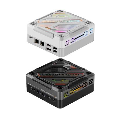 Cina AMD Ryzen R7 7840HS Mini PC Dual LAN DDR5 64GB Gaming Mini PC con luce in vendita