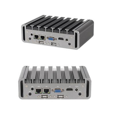 China Intel Celeron J6412 en Core i5-6200U Mini PC Fanless Industrial Support OEM en ODM Te koop