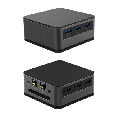 China Intel Alder Lake N95 4 Core 4 Thread Mini PC Met LPDDR5 12G 2 Ethernet En WiFi Te koop