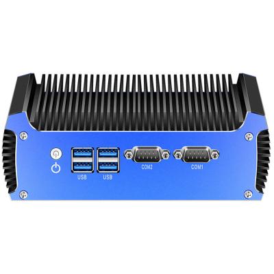 China Dual LAN Dual COM Intel Fanless Mini PC mit DDR3-RAM bis zu 8 GB Linux und mSATA zu verkaufen