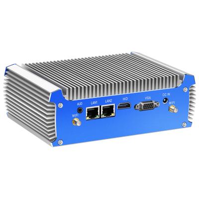 China Intel-serie ventilatorloze industriële pc met 2LAN 2COM en ondersteuning voor dubbel scherm Te koop