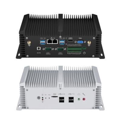 China Dual LAN Dual COM Fanless Industrial PC Met Dual Channel DDR4 Windows 10 Linux Te koop