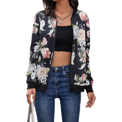 China 2021 Breathable Spring And Autumn Middle East Women'S Zipper Printed Jacket Baseball Jacket for sale