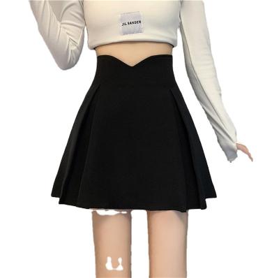 China New high waist skirt spring soft short skirt irregular pure temperament line a thin high thin Korean anti-static color for sale