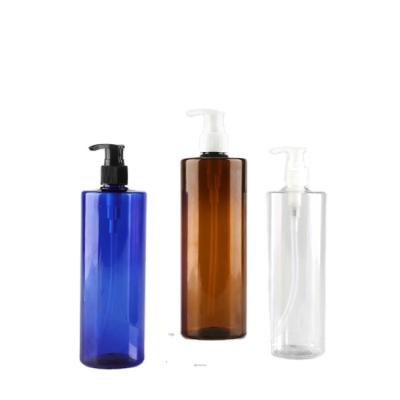 China Personal Care 500ml Square Shoulder Lotion Bottle Screw Pump Bottle Plastic Packing PET Bottle for sale