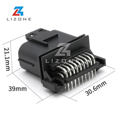 China LIZONE MX23A18NF1 18 Way Automotive ECU Connector Sealed Wire Male Connector For Automotive ECU Pin Header JAE Right Angle MX23A18NF1 for sale