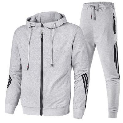 China Breathable Tracksuit Jogger Sweatpants Casual Loose Sweatpants Set Custom With Logo Zip Blank Slim Fit 2021 Wholesale For Men Gym for sale