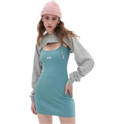 China Anti-Wrinkle Wholesale 2 PC Simple Cheap Long Sleeve Streetwear French Terry Oversized Two Piece Set Plus Size Women's Hoodies and Sweatshirts for sale