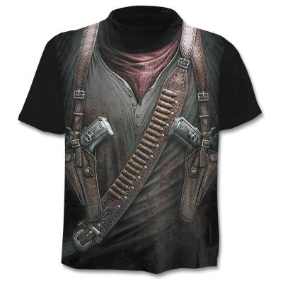 China Homme Viable T-Shirt 3D Print Custom 100% Polyester Sublimation Graphic For Men's Unisex Tee Shirt Wholesale Vintage Short Sleeve T-Shirt for sale