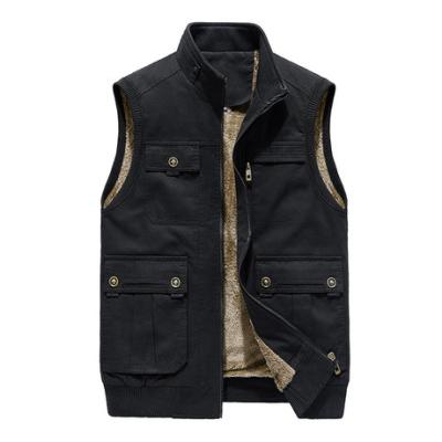 China OEM High Quality Larger Size Men's Sleeveless Coat Velvet Thickened Vest Casual Men's Big Jacket for sale