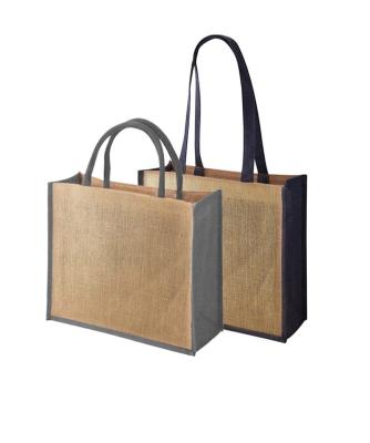 China Recyclable Eco-Friendly Waterproof Hessian Custom Printed Tote Jute Shopping Bag for sale