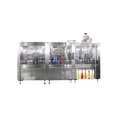 China Beverage Cooling Tunnel Glass Bottle Aseptic Juice Filling Capping Machine for sale