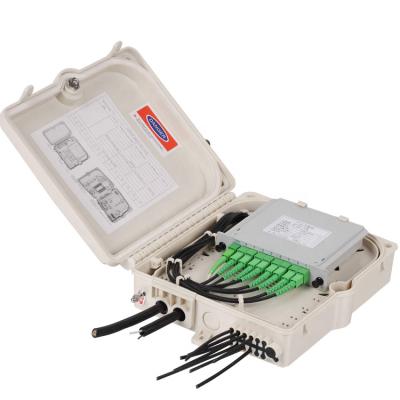 China FTTx FTTH 2 Core 8 In 12 Outdoor Optical Distribution Box With Cassette Splitter for sale