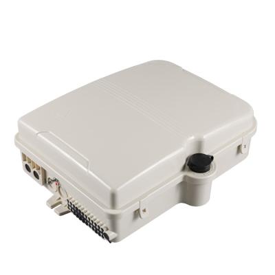 China Indoor/Outdoor 24 Core 2 Into 24 Outdoor Wall-Mount Optical Distribution Box With Cassette Splitter IP55 for sale