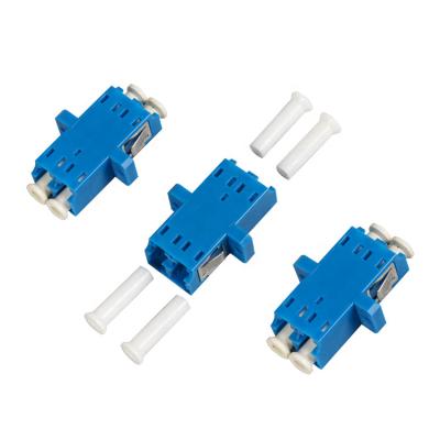 China Fiber Optic Splice Closure LC/APC Blue Fiber Adapter Duplex With Clamp Metal Sleeve for sale