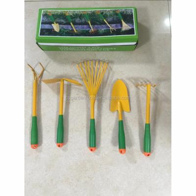 China Eco - Friendly 5 Piece Shovel Set Mini Rake Grass Kit Garden Tool Bag for sale