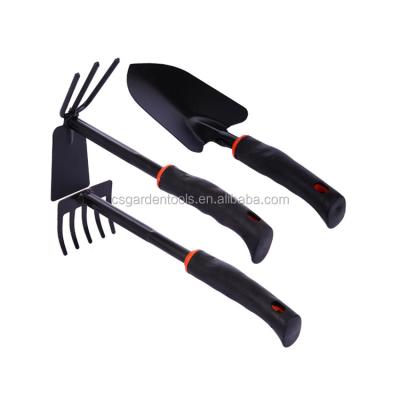 China Eco-friendly 3 Pieces Double Hoe Shovel Rake Set Mini Garden Kit Tools for sale