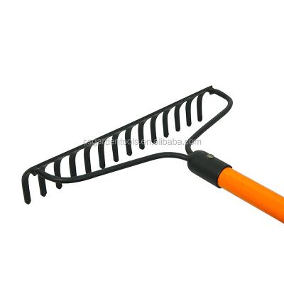 China Eco-friendly 14 Teeth A3 Steel Garden Farm Grass Rake For Pasture for sale