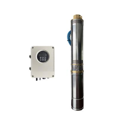 China 1hp water and copper dc 71 stainless submersible solar pump set with external controller for sale