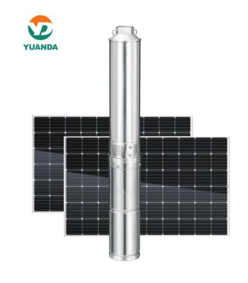 China AGRICULTURE High Lift Agricultural Irrigation Panel With Solar Power Deep Well Submersible Water Pump for sale