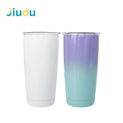 China Viable Wholesale Regular Stainless Steel Powder Coated Coffee 20oz Tumbler Car Mug Travel Mug Vacuum Insulated Double Wall for sale