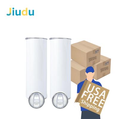 China Double Wall Stainless Steel Coffee 20oz Durable White Sublimation White Straight Warehouse US Tumbler for sale