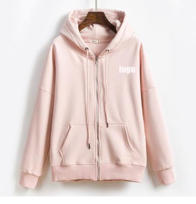 China Wholesale Autumn Winter Knitted Zip Up Female Plain Hoodie 2022 Logo Womens Causal Hoodies Women's Breathable Oversized Long Sleeve Custom Made for sale