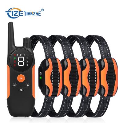 China Amazon Viable 2021 Hot Seller 600 Meter USB E Collar Dog Shock Electronic Pet Training Equipment 4 Remote Training Collar Dogs for sale