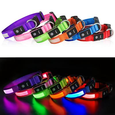 China Hot Selling Viable LED Amazon Pet Collar Super Bright Instant Glow Light Dog Collars for sale