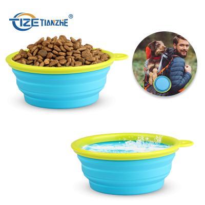 China Wholesale Custom Viable Collapsible Collapsible Water Bowl Travel Dog Food Bowl Travel Dog Food Bowl for sale