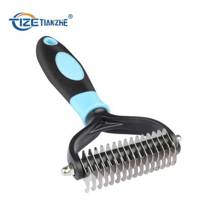 China New Viable Blue Stainless Steel &Pink Dog Grooming Equipment Dog Comb for sale