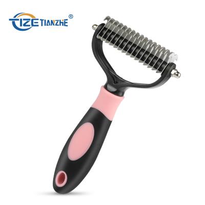 China New Arrival Sustainable Blue Stainless Steel &Pink Dogs Electric Pet Flea Comb for sale