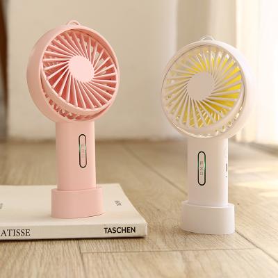 China Low Noise Small Rechargeable 1200mah Battery Usb Handheld Table Fan, Mini Electric Handheld Portable Fan for sale