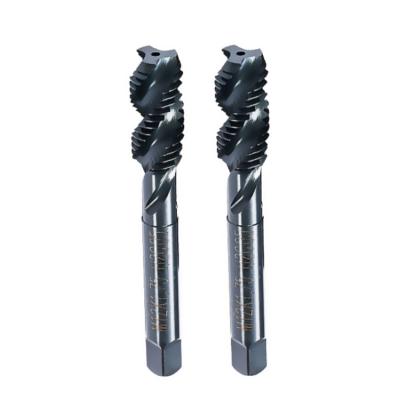 China HSS 6542 OEM Factory Wholesale M6x1 Hss Co Ti-Coated Spiral Headed Taps Machine Spline Screw Tap for sale