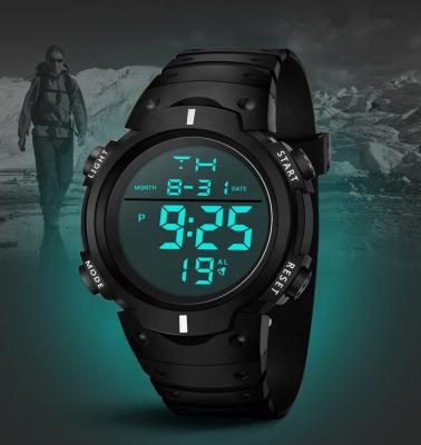 China Day/Date Men's Fashion Sport Custom Logo Watch Hot Selling Silicone Wristwatches Strap Plastic Digital Watches for sale