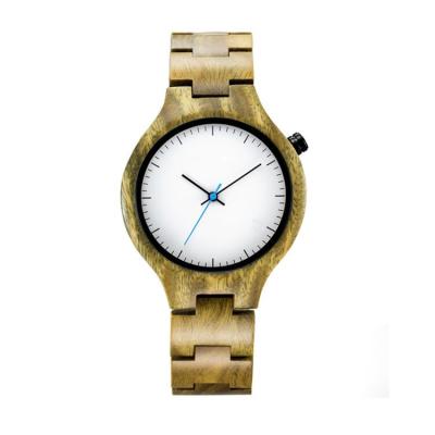 China Hot Custom Made Waterproof Round Wrist OEM Men's Wooden Logo Fashion Luxury 3-5atm Japan Day/Date Quartz Watches for sale