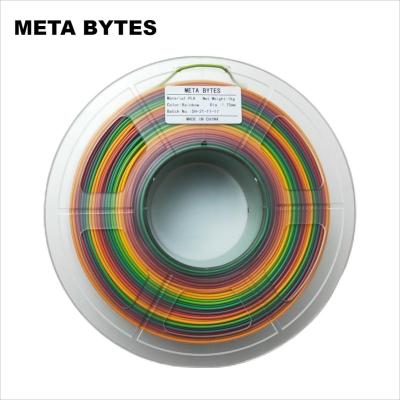 China Hot META 2021 BYTES Filament Rainbow Color 1.75mm 2.85mm 3.00mm Pla Filament 1kg 09 PLA Rainbow for sale