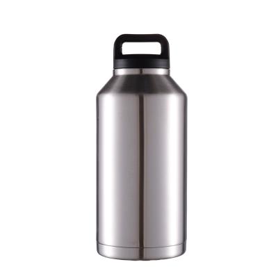 China 64 Ounce Stainless Steel Viable Hot Cold Wide Mouth Water Bottle Eco Friendly Vacuum Insulated Sports Flask for sale