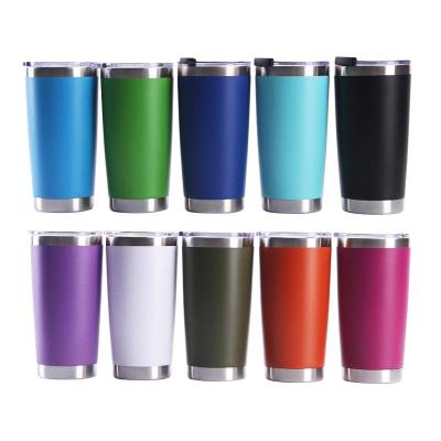 China 20oz Stainless Steel Tumbler Cups Vacuum Insulated Travel Viable Promotional Double Wall Tumbler With Lid for sale