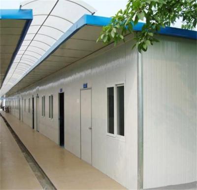 China WB Slope Roof Sandwich Panel Steel Frame Luxury Single Prefab Working Living Room For Construction Site for sale