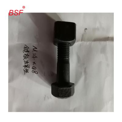 China Various Excavator China BSF Black Good Quality High Tensile High Strength Plow Track Shoe Bolts And Nuts 4ocr Accessories for sale